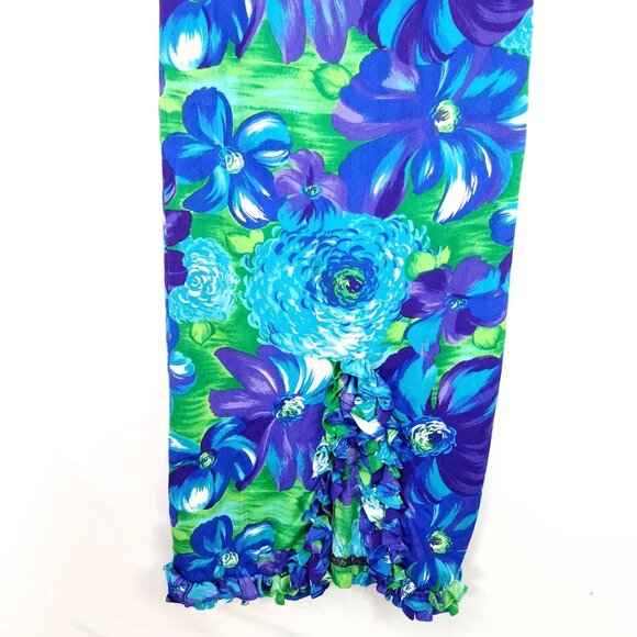 Vintage Sun Fashions of Hawaii Honolulu Dress Small Vibrant Floral Printed - Picture 5 of 12